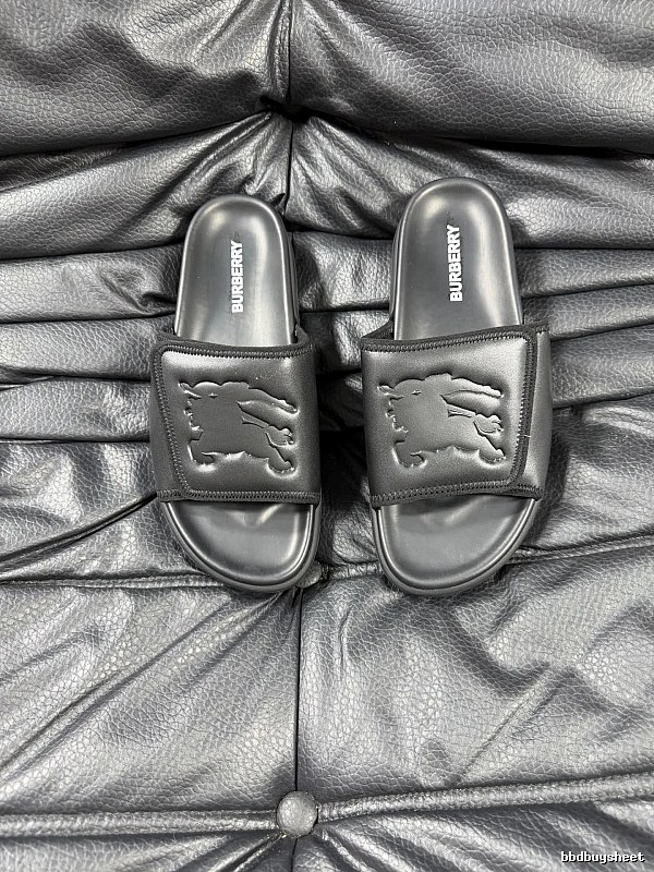 Burberry Warhorse Embossed Minimalist Black Slides