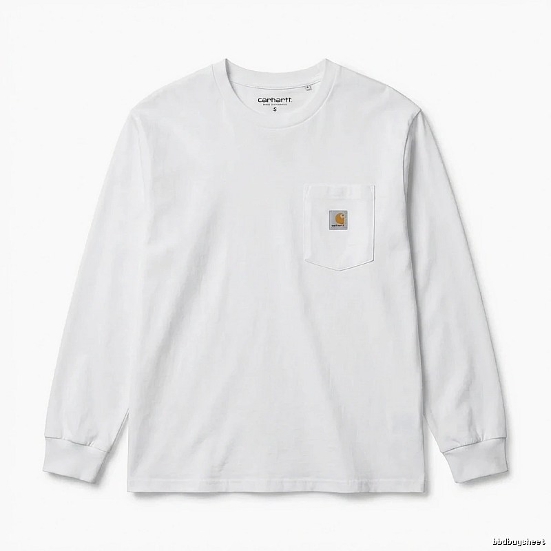Carhartt minimalist style white long-sleeve
