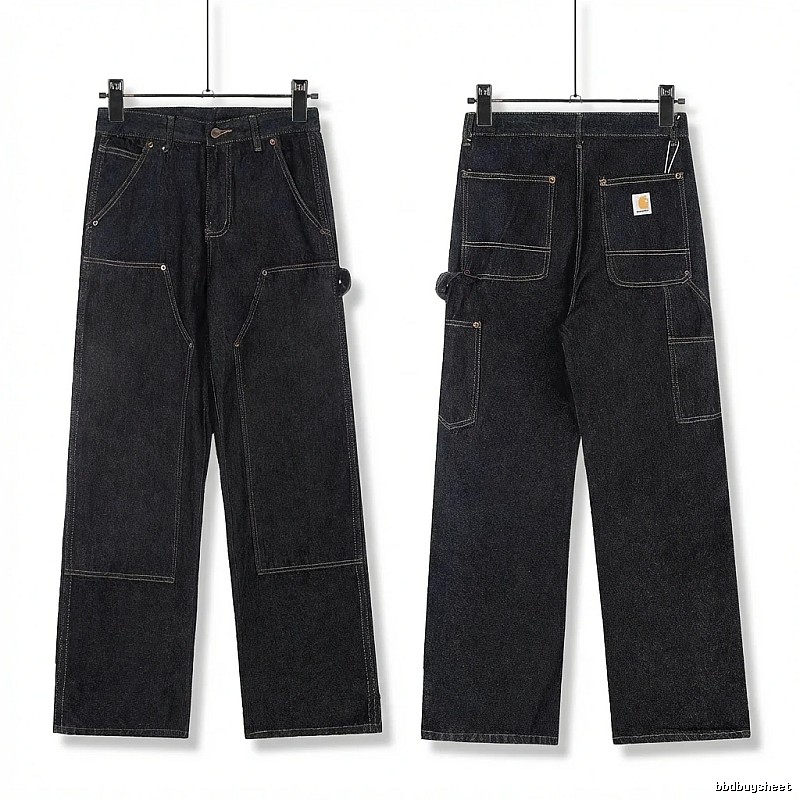 Carhartt workwear style dark denim jeans