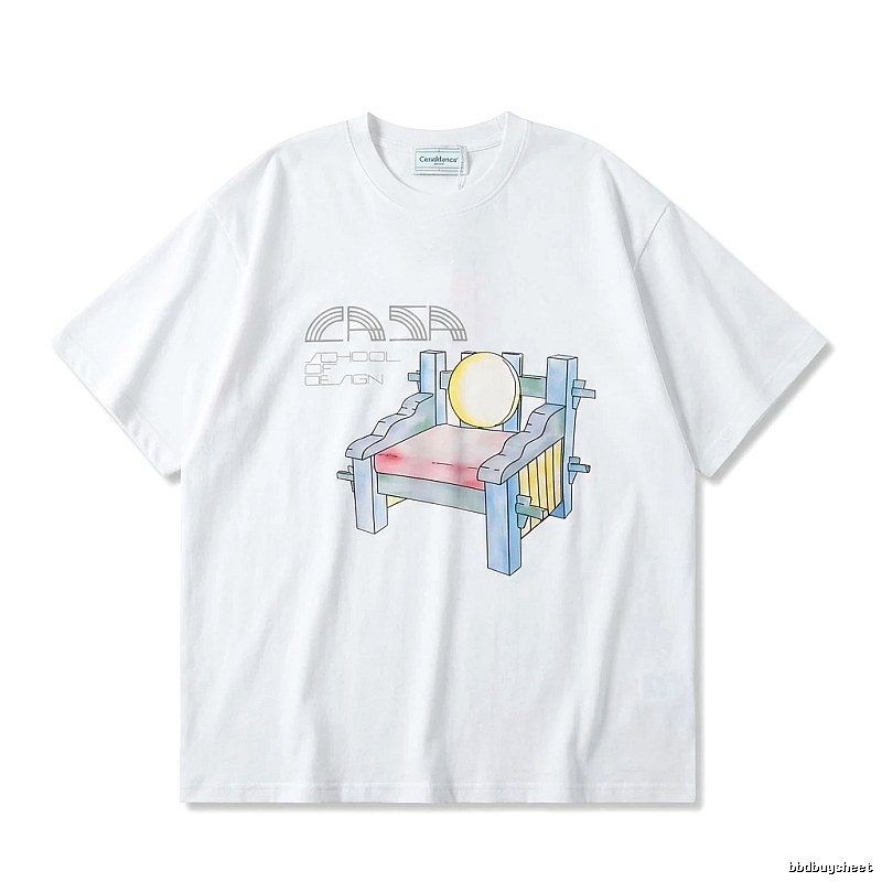 Casablanca cartoon-style white T-shirt