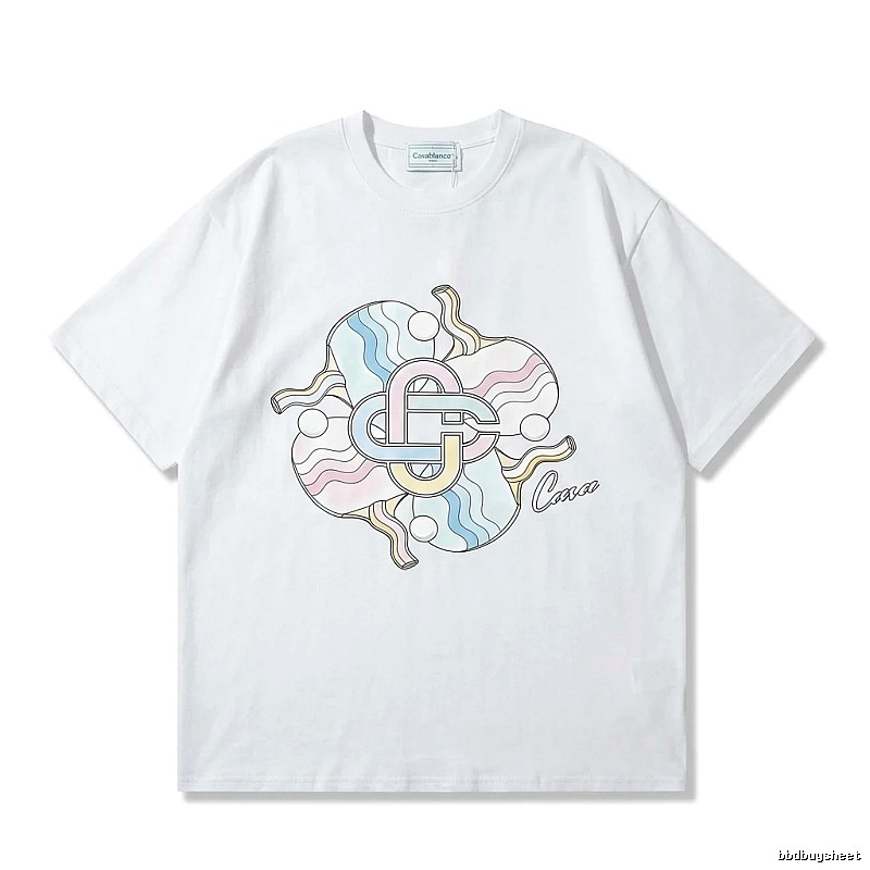 Casablanca Print Trendy White T-shirt
