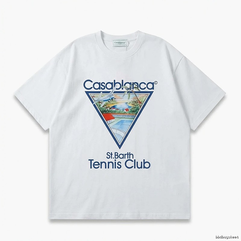 Casablanca Printed Casual White T-shirt