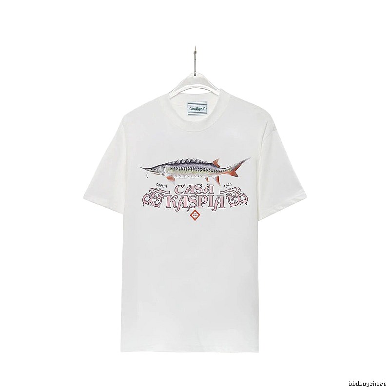 Casablanca - printed retro - style white T - shirt