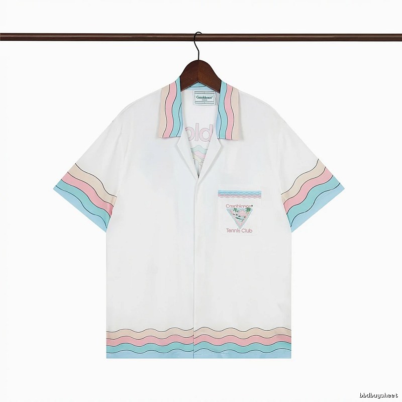 Casablanca stripe retro-style white shirt