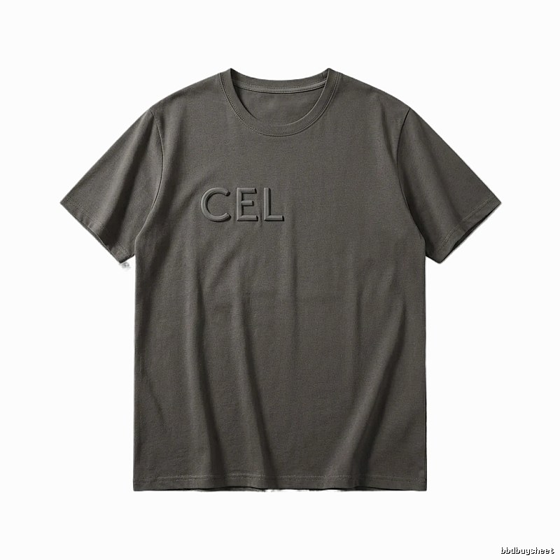 CELINE minimalist style dark gray T-shirt