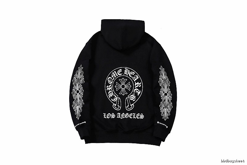 Chrome Hearts 2088-26 Black Cross Graphic Hoodie Streetwear Look
