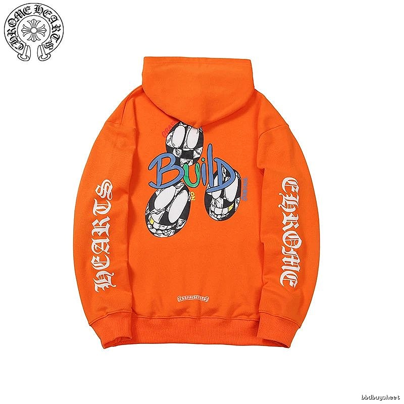 Chrome Hearts 2088-73 Orange Cross Graphic Hoodie Gift Ready