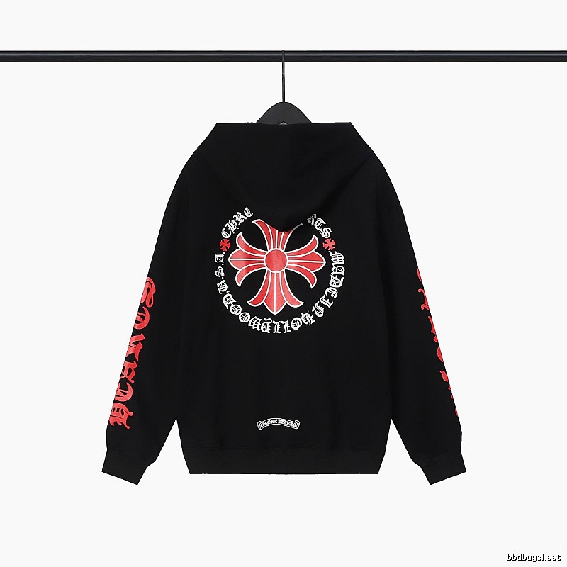 Chrome Hearts 2089-62 Black Cross Graphic Hoodie Soft Neutral