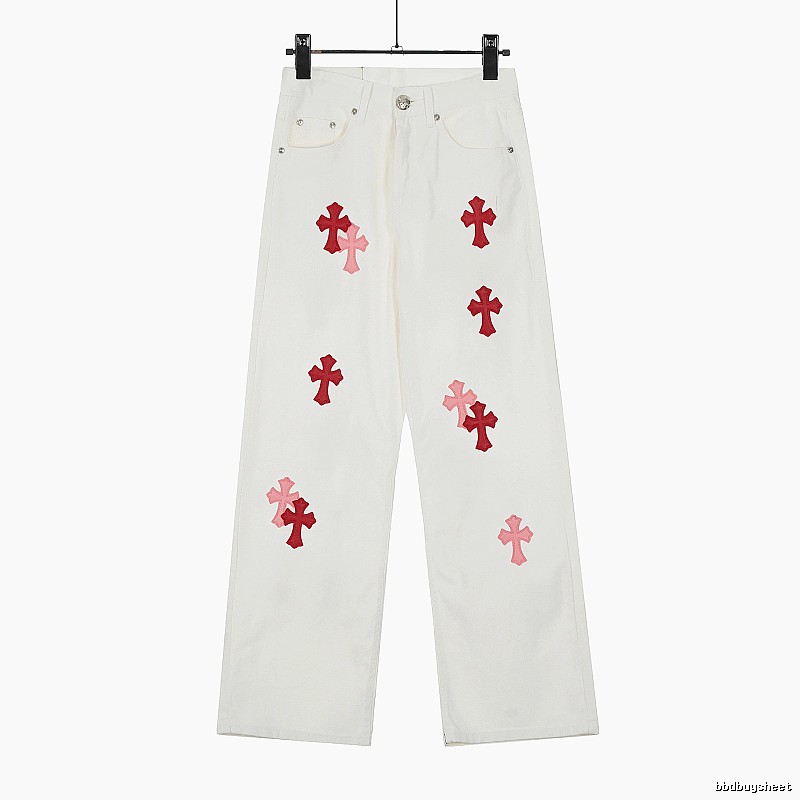 Chrome Hearts Casual Graphic jeans Light Denim Jeans for Streetwear Looks