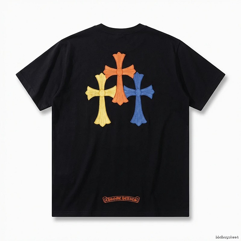 Chrome Hearts Colorful Cross Short-sleeve Shirt