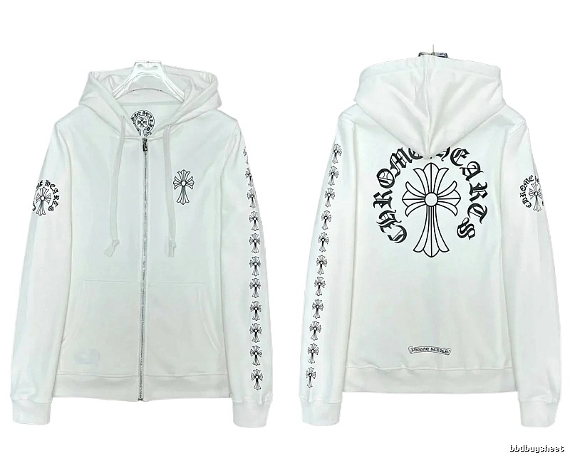 Chrome Hearts Cross Cool Style White Hoodie