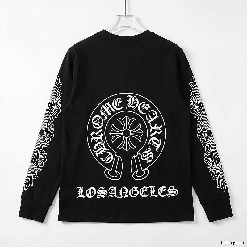 Chrome Hearts Cross Flower Dark Style Black Long Sleeve