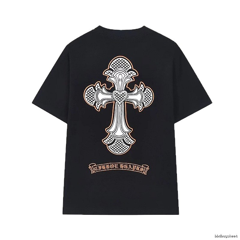 Chrome Hearts Cross Gothic Style Black Short-sleeve T-shirt