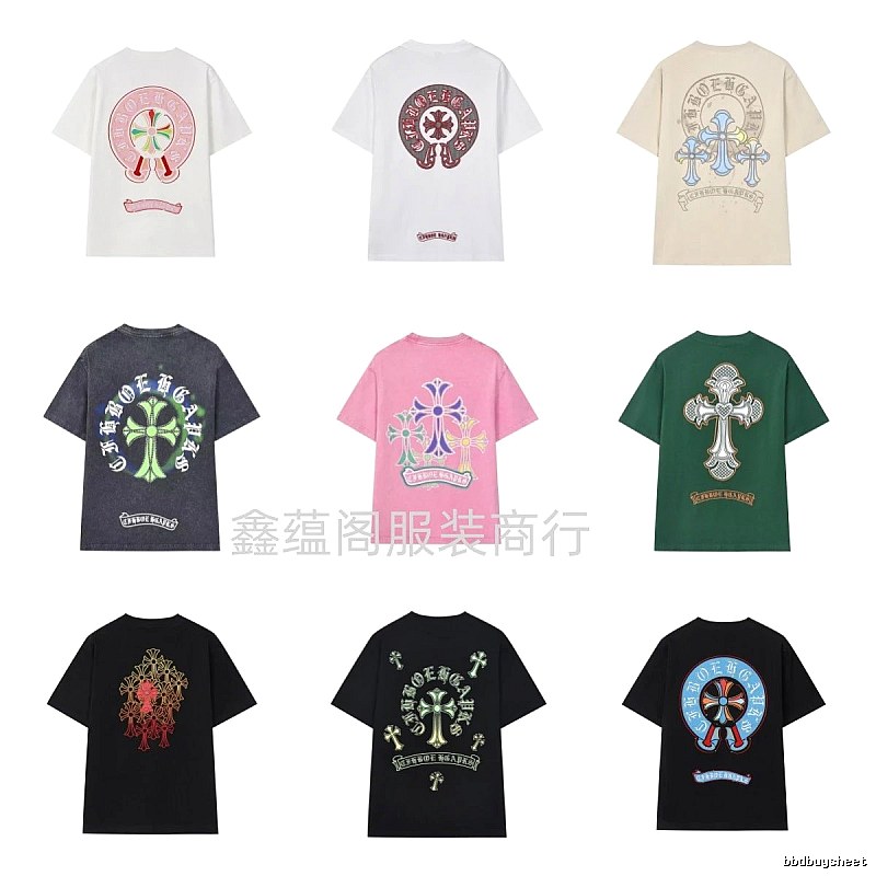 Chrome Hearts Cross Street Style Multi-color Short-sleeve T-shirt