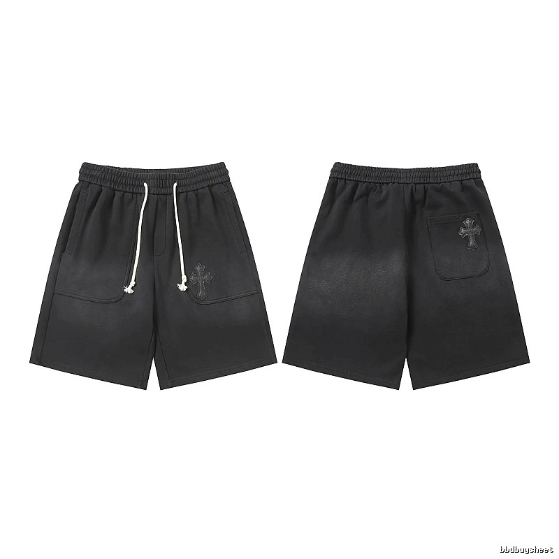 Chrome Hearts Cross Streetwear Brand Black Shorts