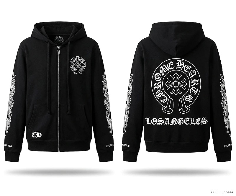 Chrome Hearts dark style black cardigan