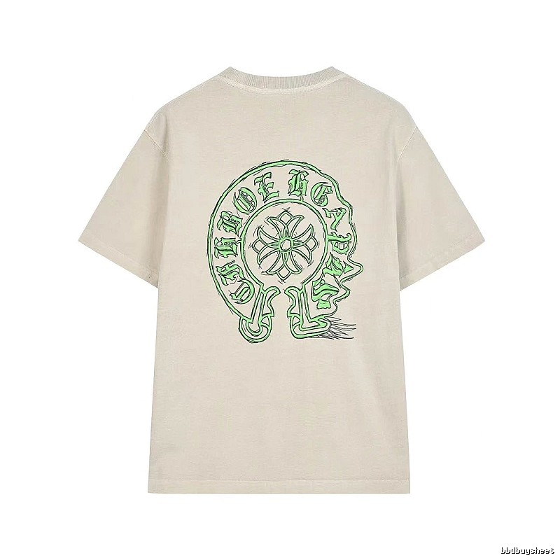 Chrome Hearts Horseshoe Cross Print Street Style Off-white T-shirt