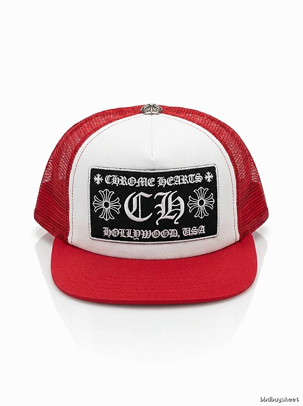 Chrome Hearts Retro Red and White Hat
