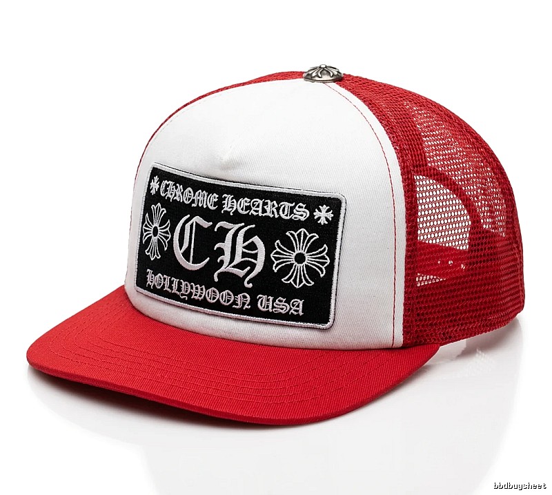 Chrome Hearts Retro Red and White Hat
