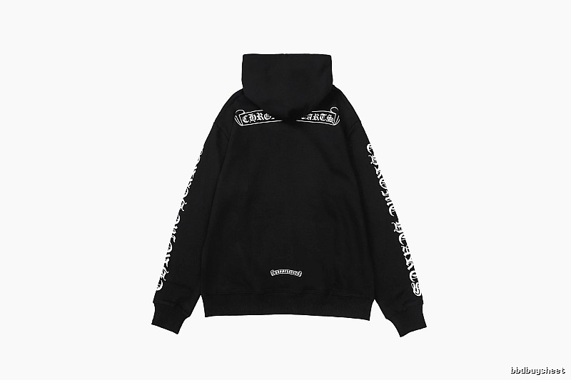 Chrome Hearts Statement Cross graphic hoodie Black Blue Cross for Outdoor Plans