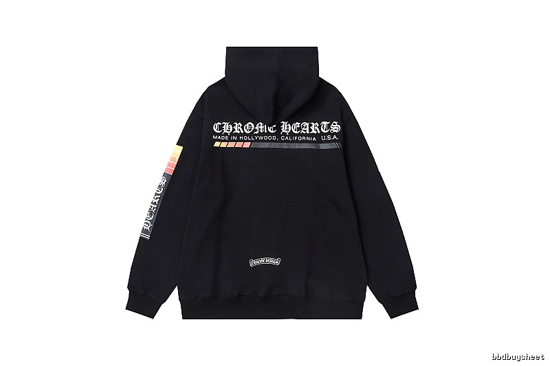 Chrome Hearts Summer Cross graphic hoodie Black Blue Cross with Clean Finish