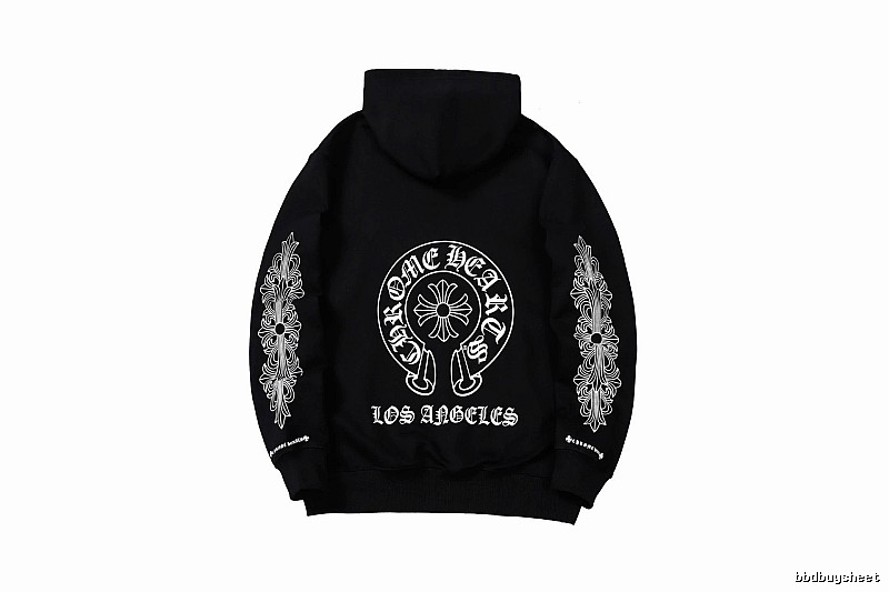 Chrome Hearts Travel Cross graphic hoodie Black Blue Cross with Modern Look