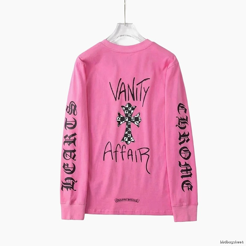 Chrome Hearts trendy and cool pink sweatshirt