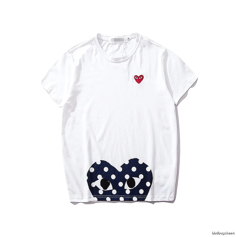 Comme des Garcons PLAY 2021-49 Blue Style 2149 Heart Logo T-Shirt Gift Ready