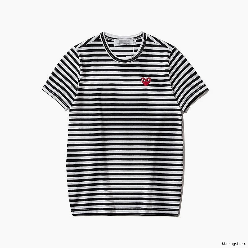 Comme des Garcons PLAY 2021-94 Black Style 2194 Heart Logo T-Shirt Fan Wear