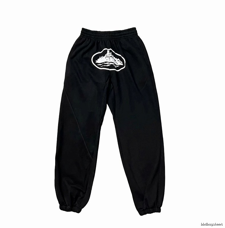 Corteiz Printed Casual Black Pants