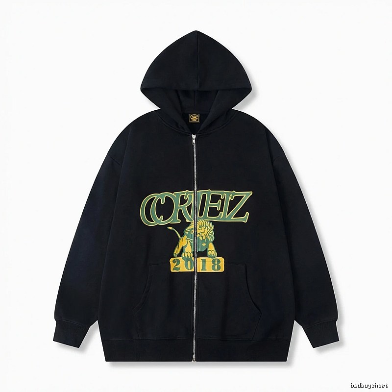 Corteiz Printed Trendy and Cool Black Sweatshirt