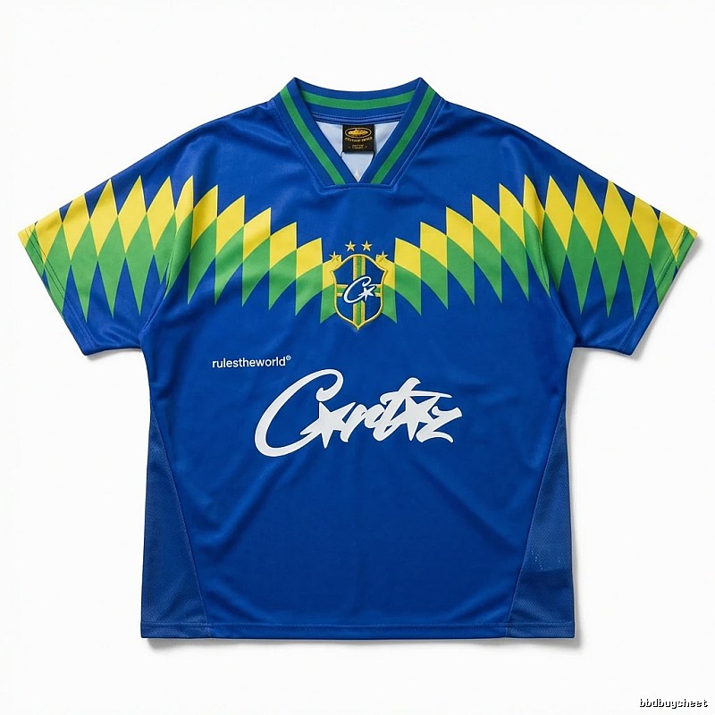 Corteiz sporty blue-green short-sleeved shirt