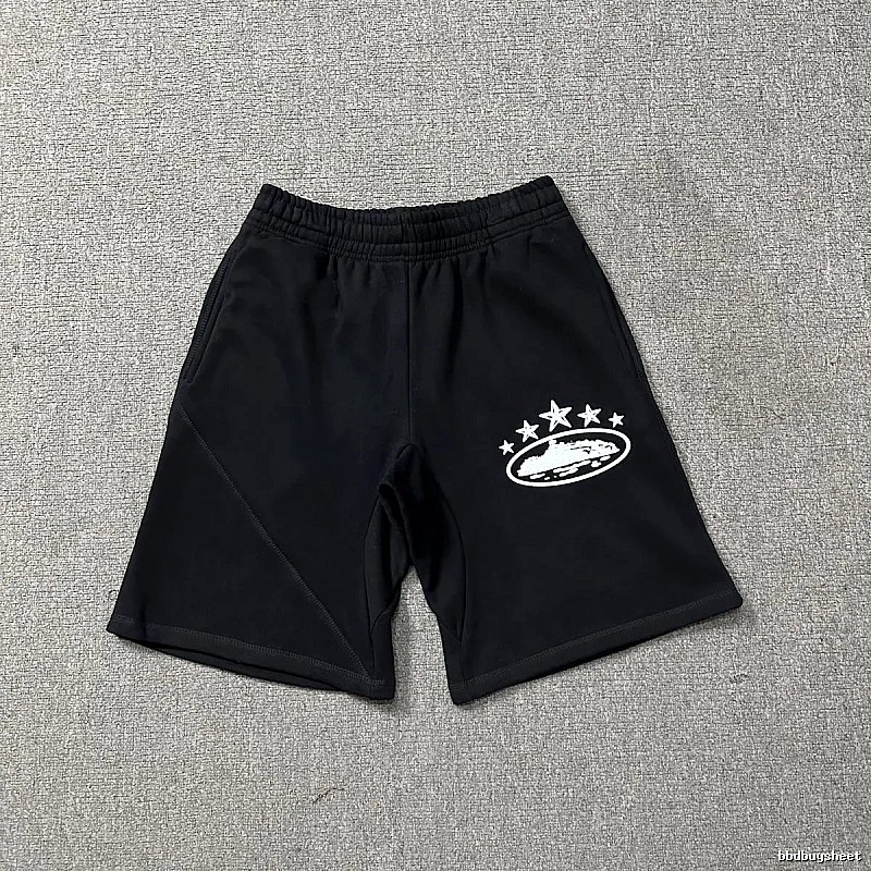 Corteiz Star Print Casual Black Shorts