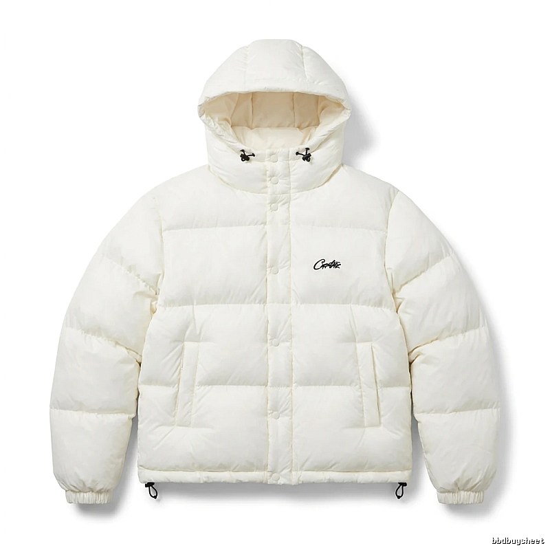 Corteiz trendy brand simple style white cotton-padded coat