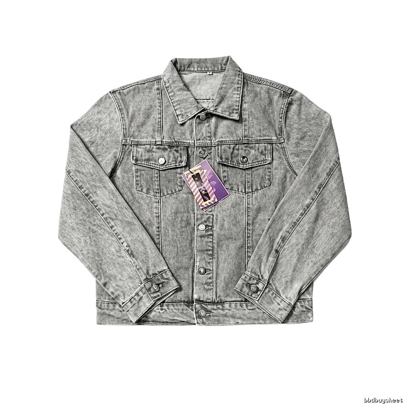 Corteiz Washed Grey Denim Jacket