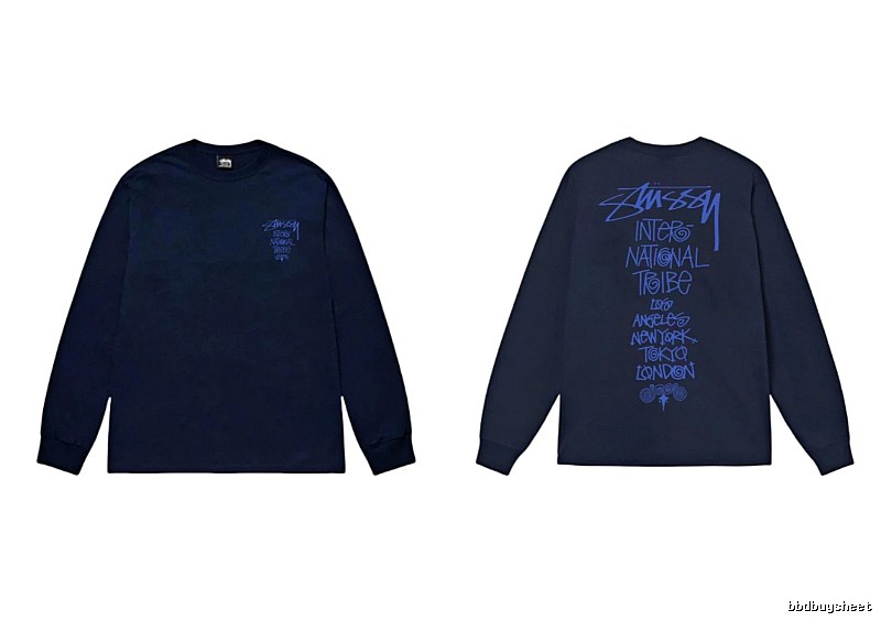 Dark blue hoodie with Stussy graffiti style