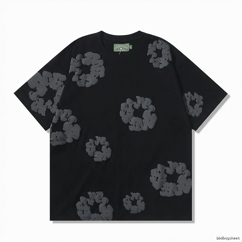 DENIM TEARS Dark Style Black Short-Sleeve