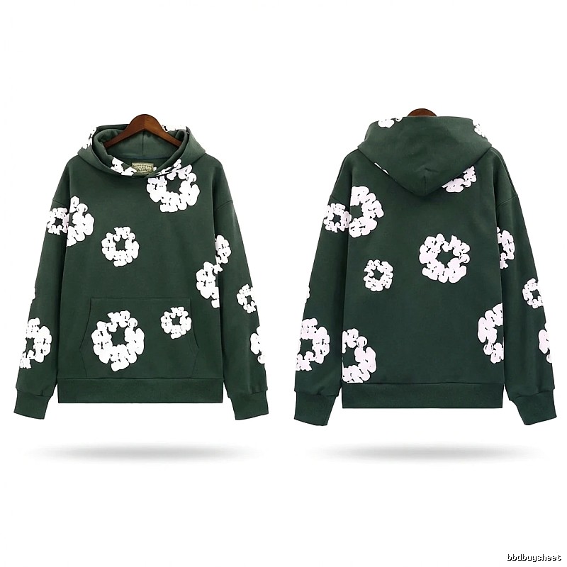 DENIM TEARS Floral Print Dark Green Sweatshirt