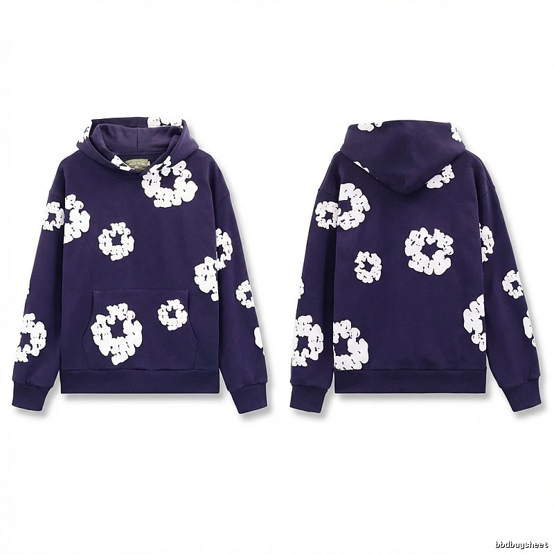 DENIM TEARS Printed Vintage Navy Blue Sweatshirt