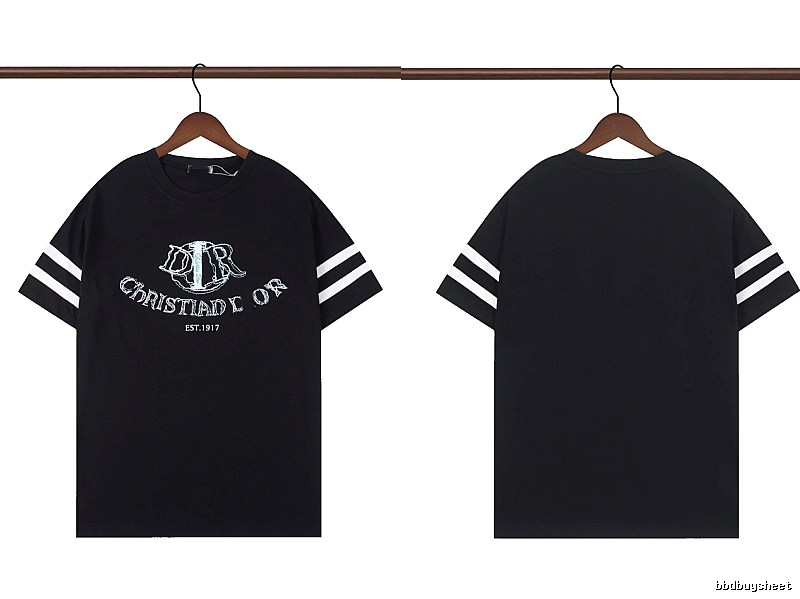 Dior Embroidered Vintage-style Black Short-sleeve T-shirt