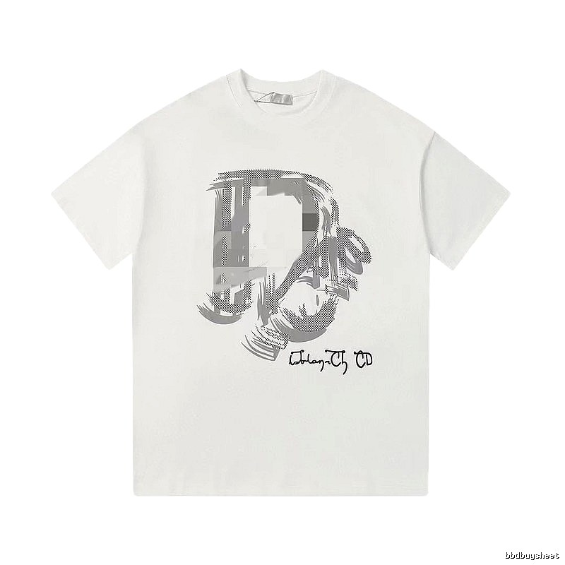 Dior Graffiti Collection Trendy & Cool Style White Short-sleeve T-shirt