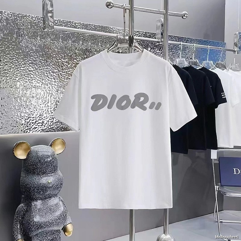 Dior Logo Printed Casual White T-shirt