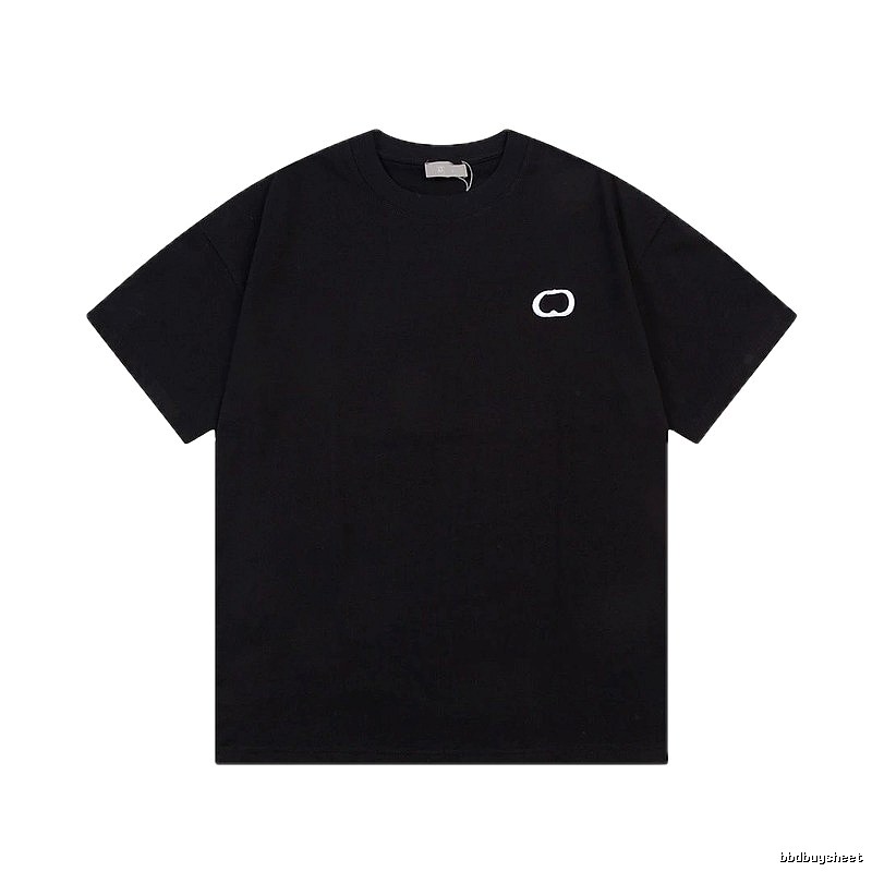 Dior Minimalist Style Embroidered Black Short-sleeve T-shirt