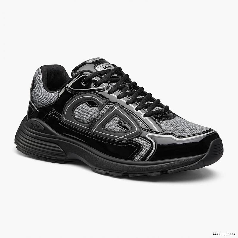 Dior retro-style black and grey sports shoes
