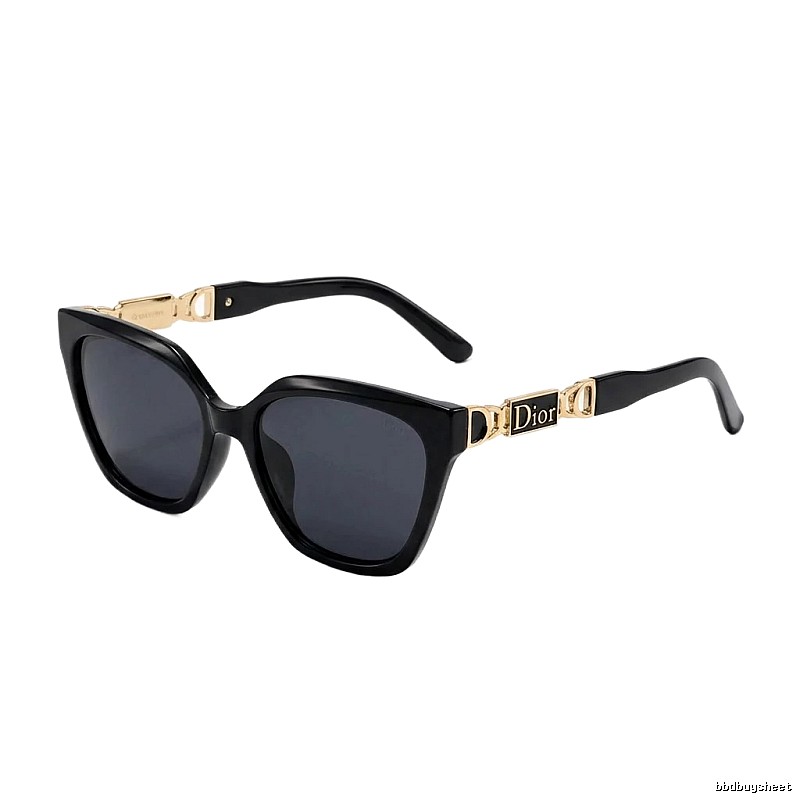 Dior square fashion black and gold sunglasses