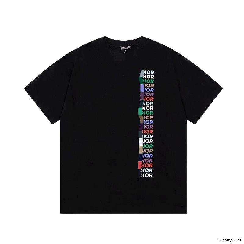 Dior Trendy Black T-Shirt with Colorful Letters