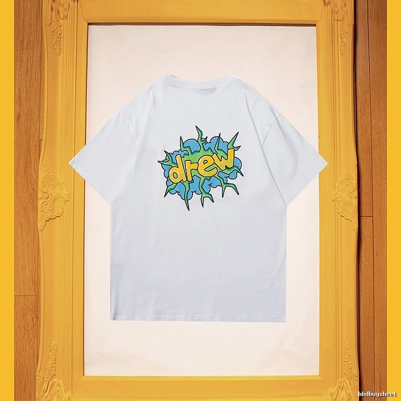 DREW Explosion Print Street Style White T-Shirt