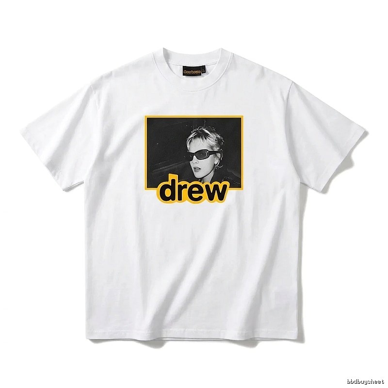 DREW Portrait Print White T-shirt