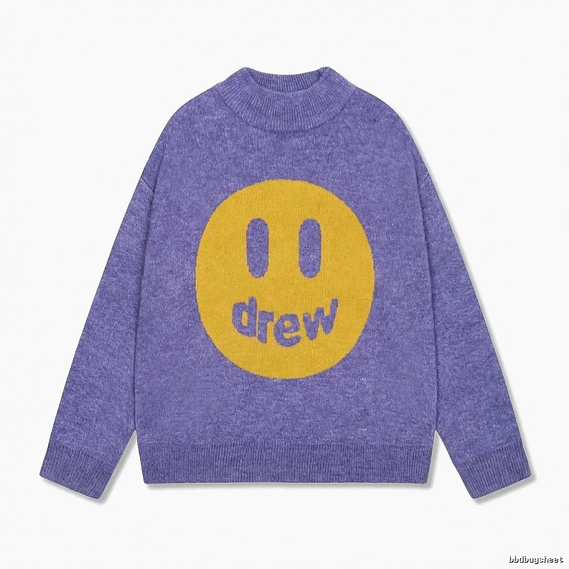 DREW Smiley Purple Sweater