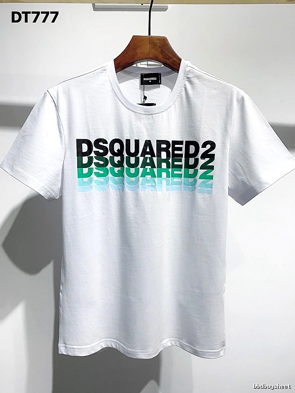 DSQUARED2 Gradient Letter Trendy Brand White T-Shirt